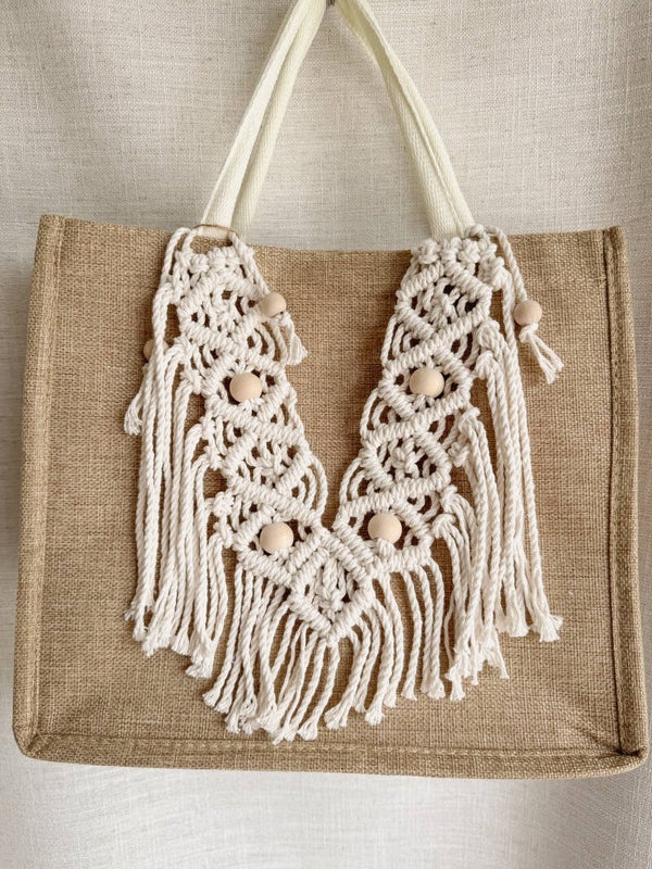 Macramé jute tas