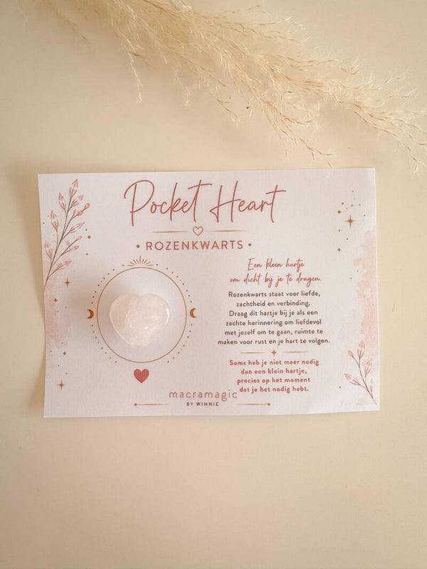 Pocket heart - Rozenkwarts