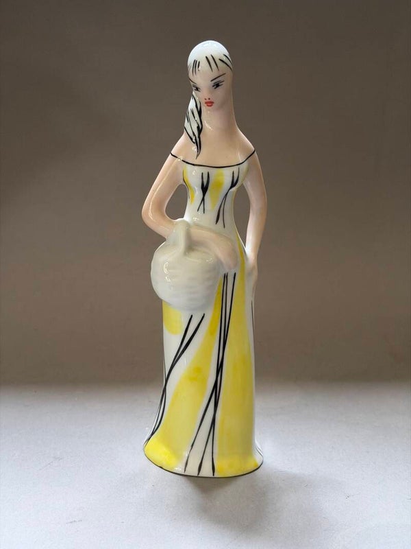 Porcelana prl figurka Grzybiarka bez sygnatury