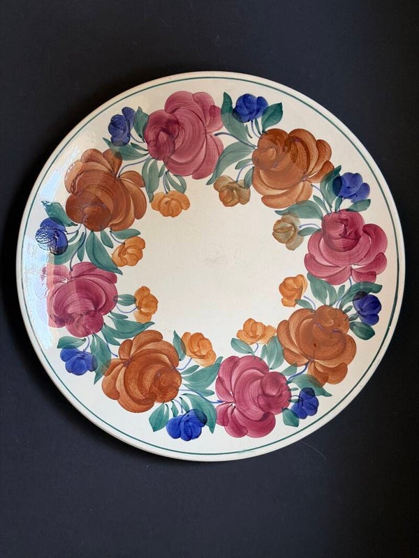 Fajans Włocławek talerz 37 cm kolor