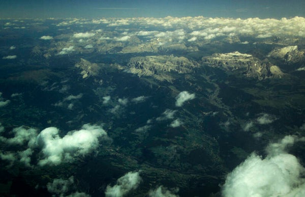 Luftaufnahme Dolomiten 17.10.18
