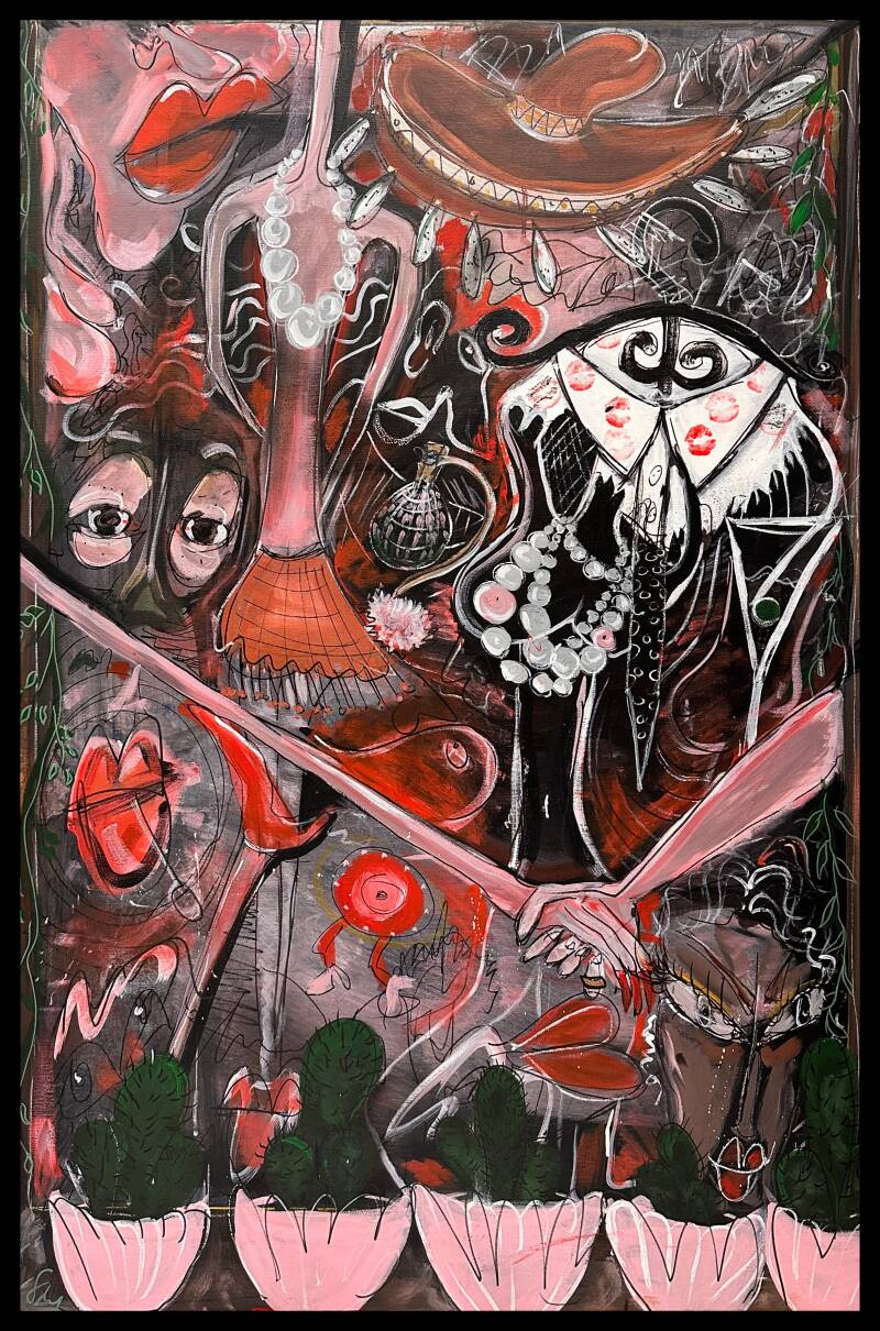 "Ręce wiedzą szybciej" 80x120cm, 2025r.