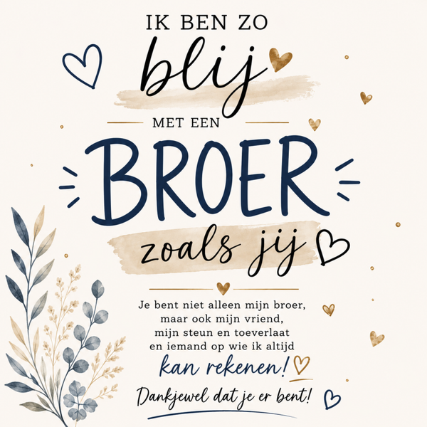 Tegeltje Broer als jij