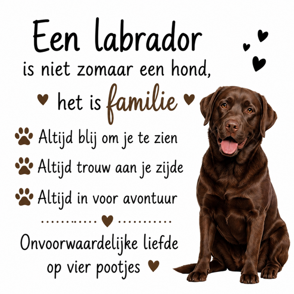 Tegel bruine labrador