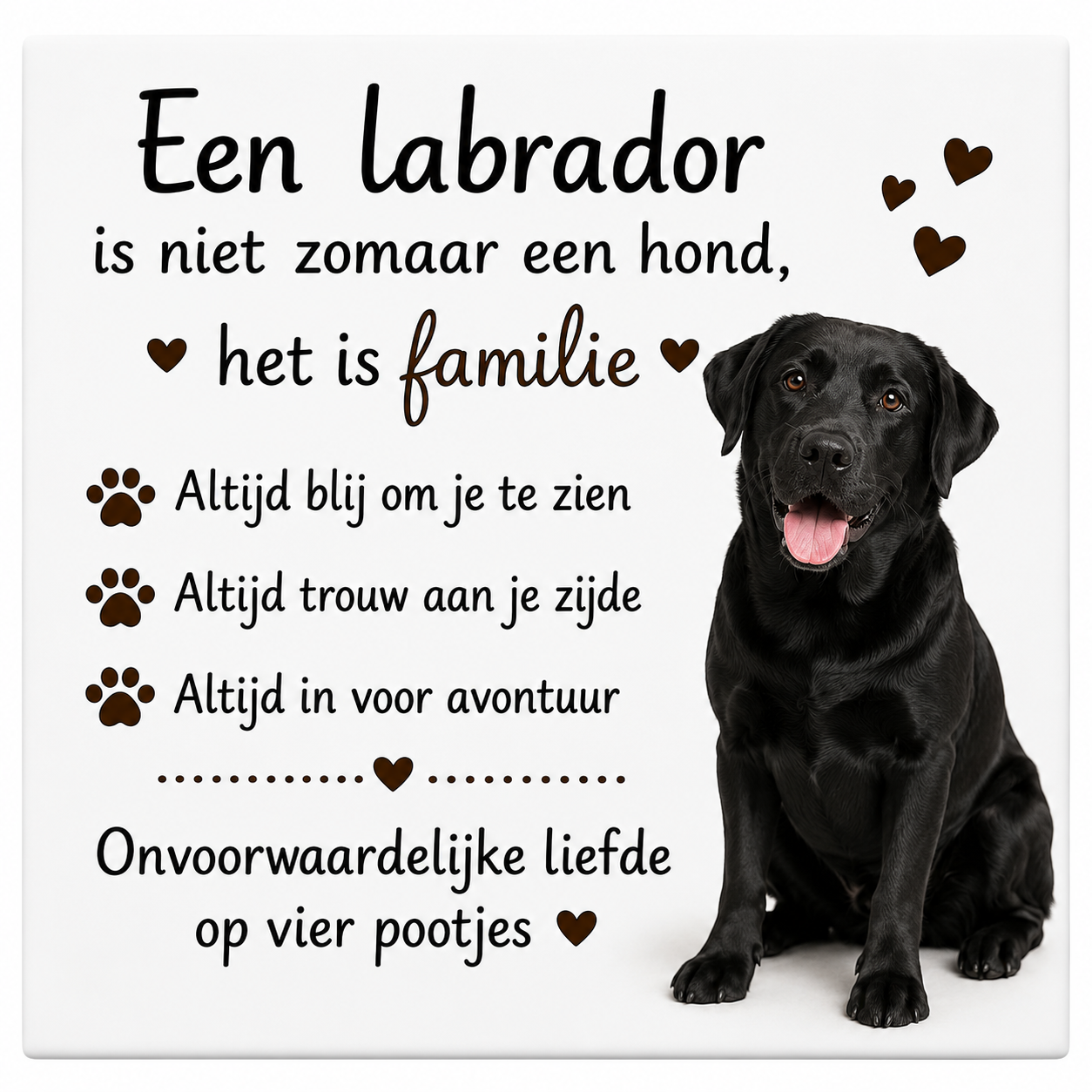 Tegel zwarte labrador