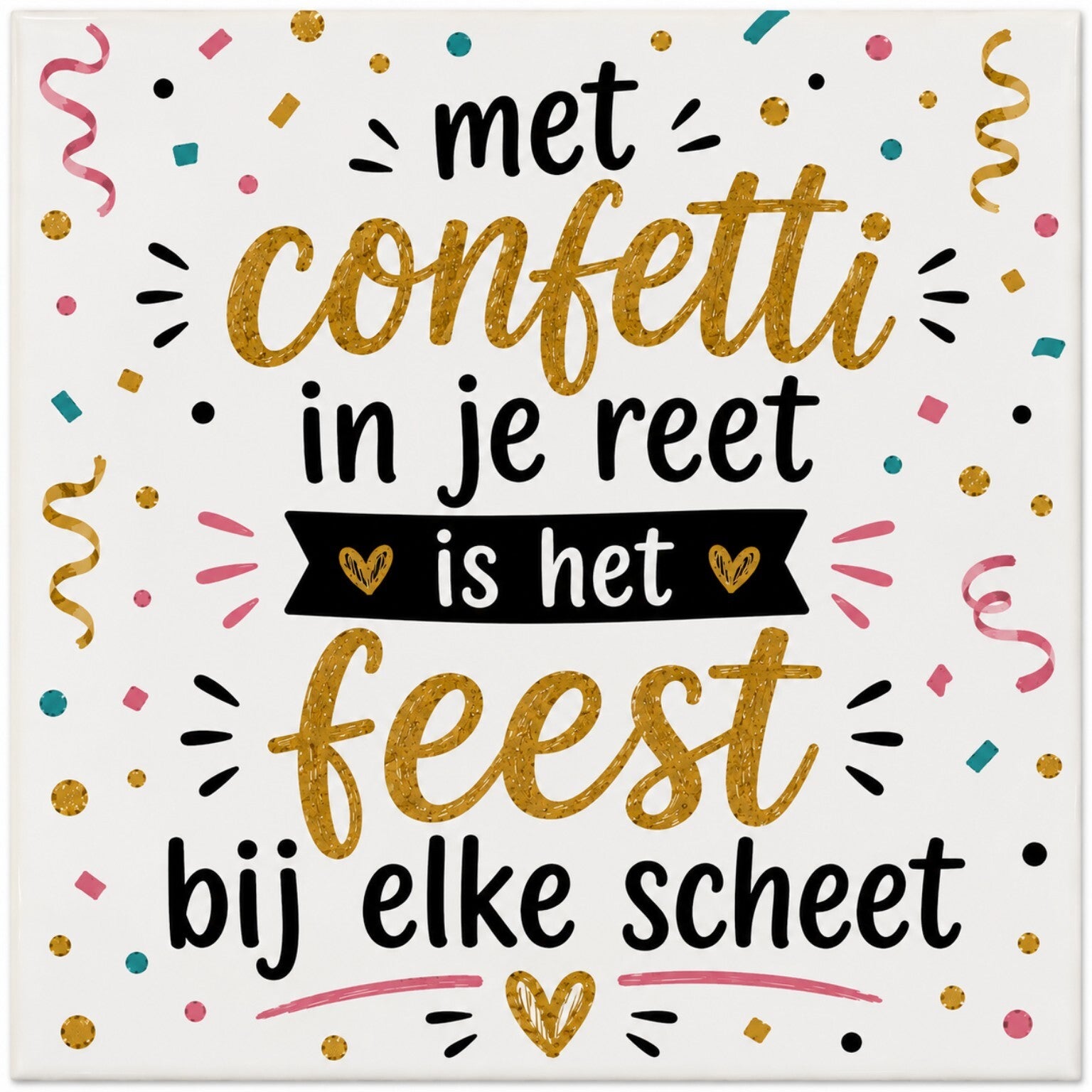 Tegeltje Confetti