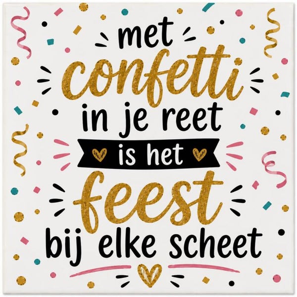 Tegeltje Confetti