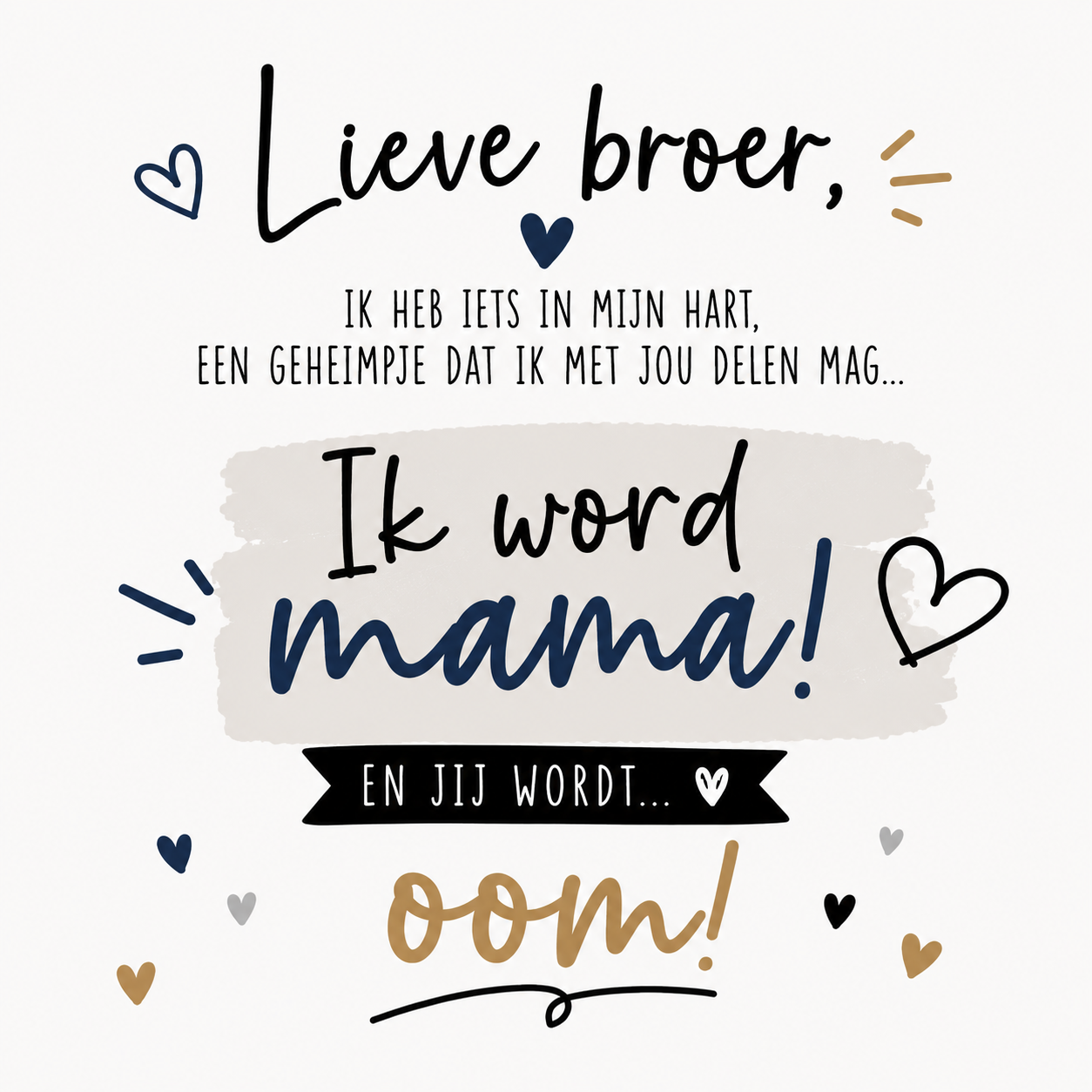 Tegeltje Voor oom