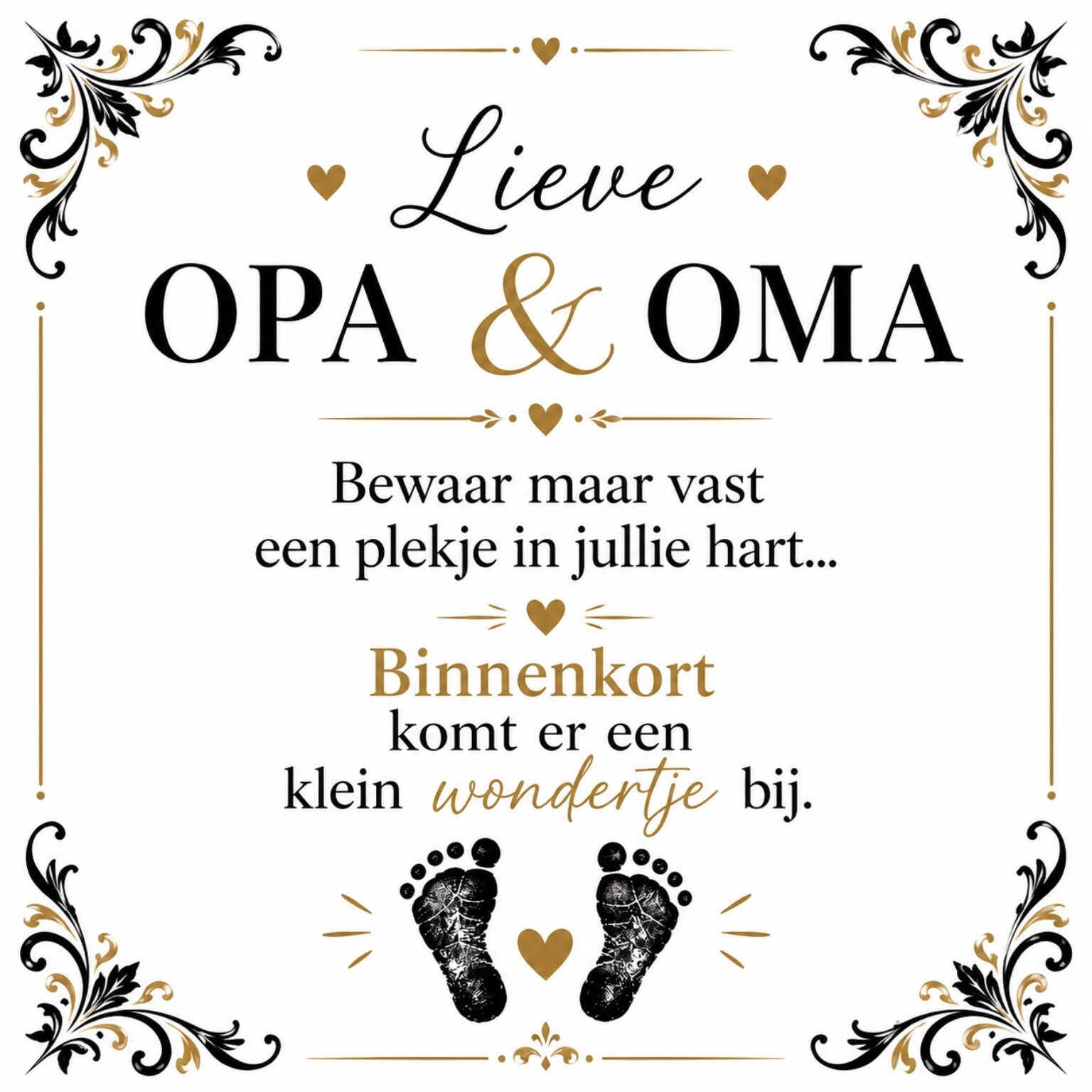 Tegeltje Opa & Oma --> Er komt een kleintje bij
