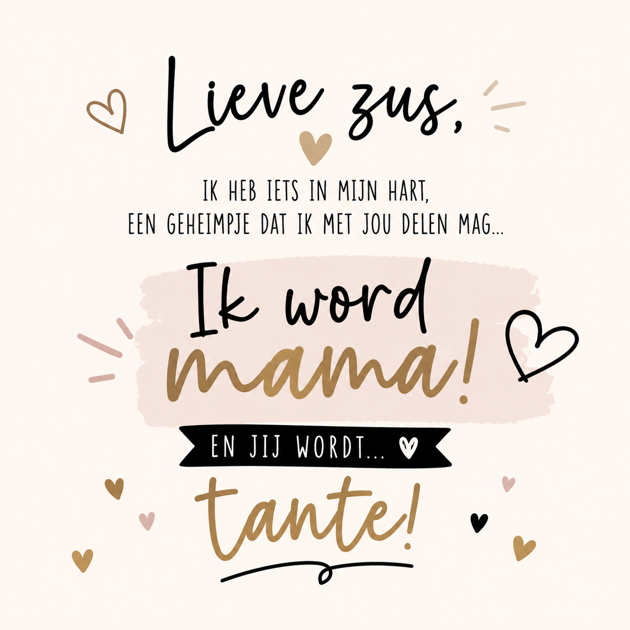 Tegeltje Voor tante