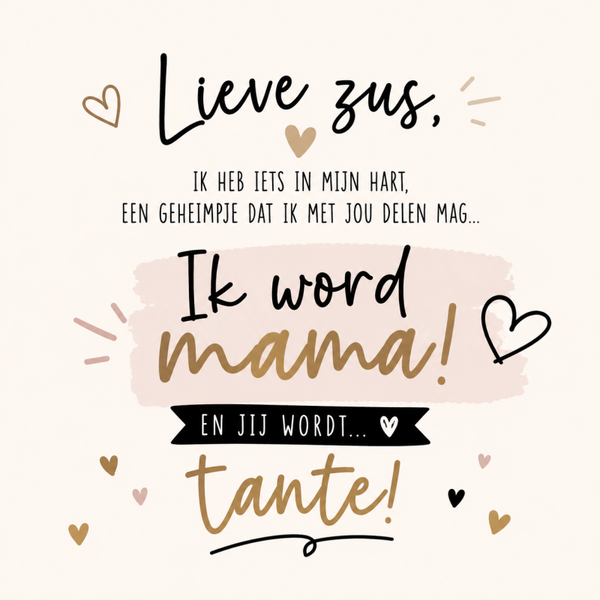 Tegeltje Voor tante