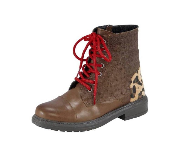 Schnürstiefelette braun-camel gr 38 + 39