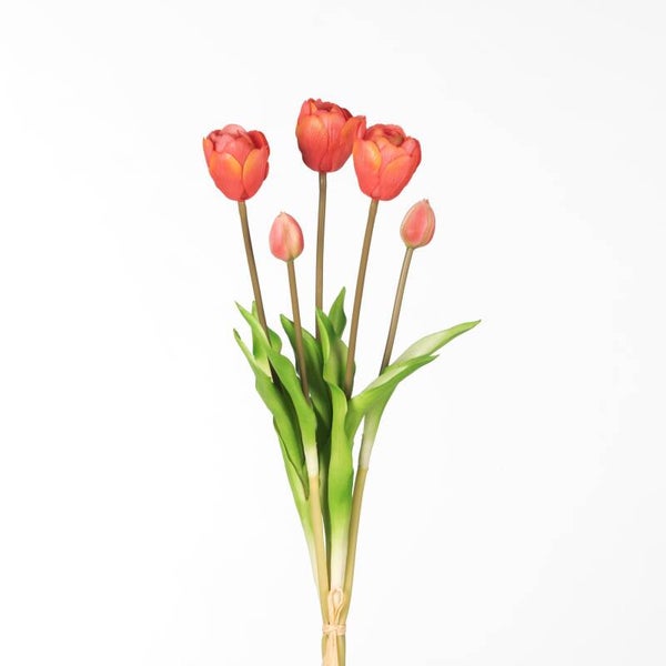 REAL TOUCH TULPEN DUBBLE | 5 STUKS | FUCHSIA