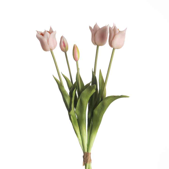 REAL TOUCH TULPEN | OPEN | 5 STUKS | 45 CM | LIGHT PINK