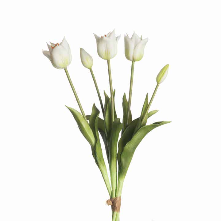REAL TOUCH TULPEN | OPEN | 5 STUKS | 45 CM | WHITE