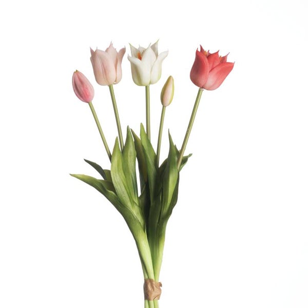 REAL TOUCH TULPEN | OPEN | 5 STUKS | 45 CM | PINK MIX