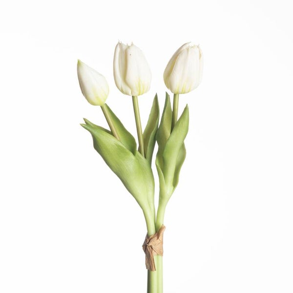 REAL TOUCH TULPEN | BUNDLE | 3 STUKS | 30 CM | WHITE