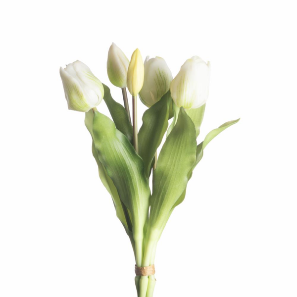 REAL TOUCH TULPEN| BUNDLE | 5 STUKS | 31 CM| WHITE