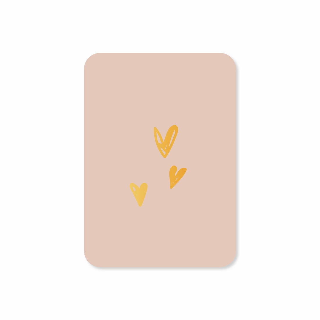 MINIKAART | HARTJES | GOUDFOLIE