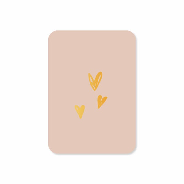 MINIKAART | HARTJES | GOUDFOLIE