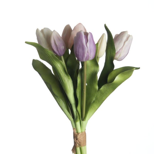 REAL TOUCH TULPEN | BUNDLE | 7 STUKS | 31 CM | MIX LILA
