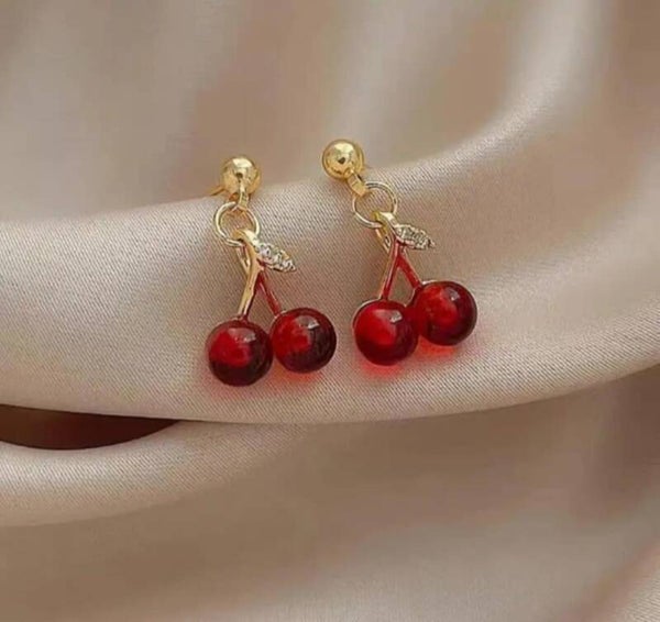 Boucles cerise zircon