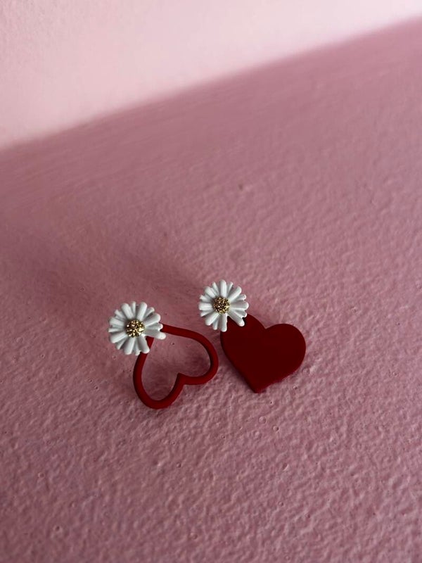 Boucles Coeurs rouge