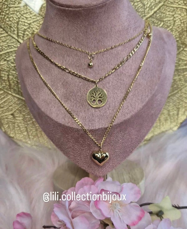 Collier arbre de vie multi-couches