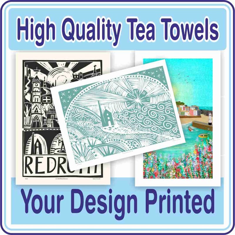 high quality printed tea towels