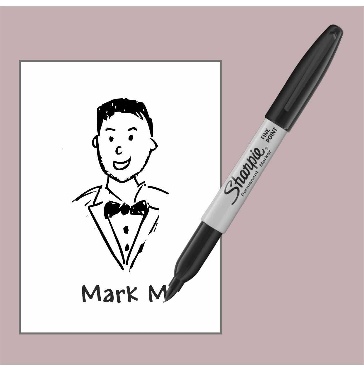 Wedding Tea Towel Guest Drawing