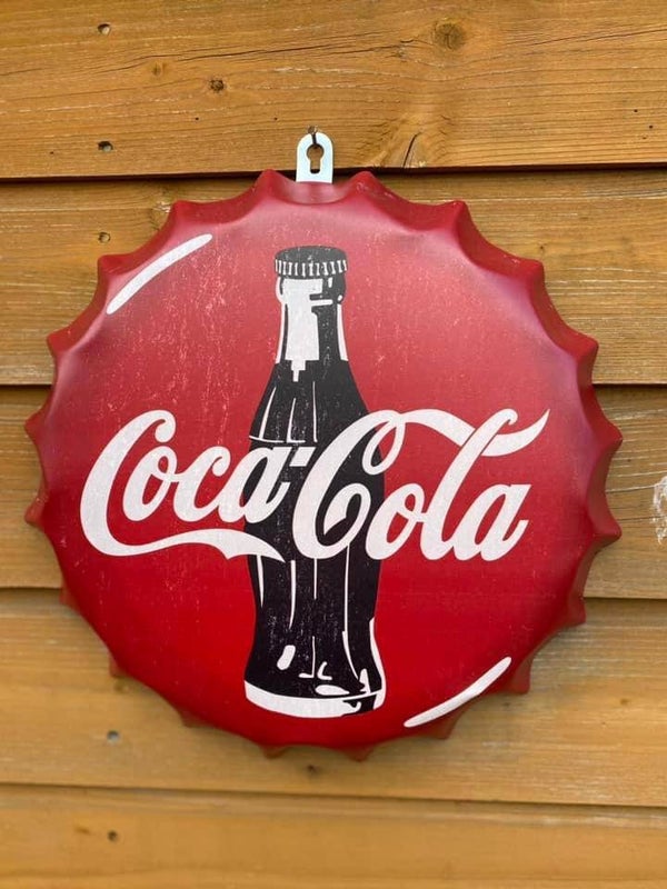 Coca Cola metal wall cap