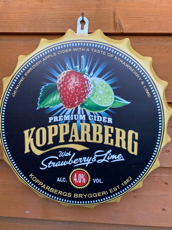 Kopparberg metal wall cap
