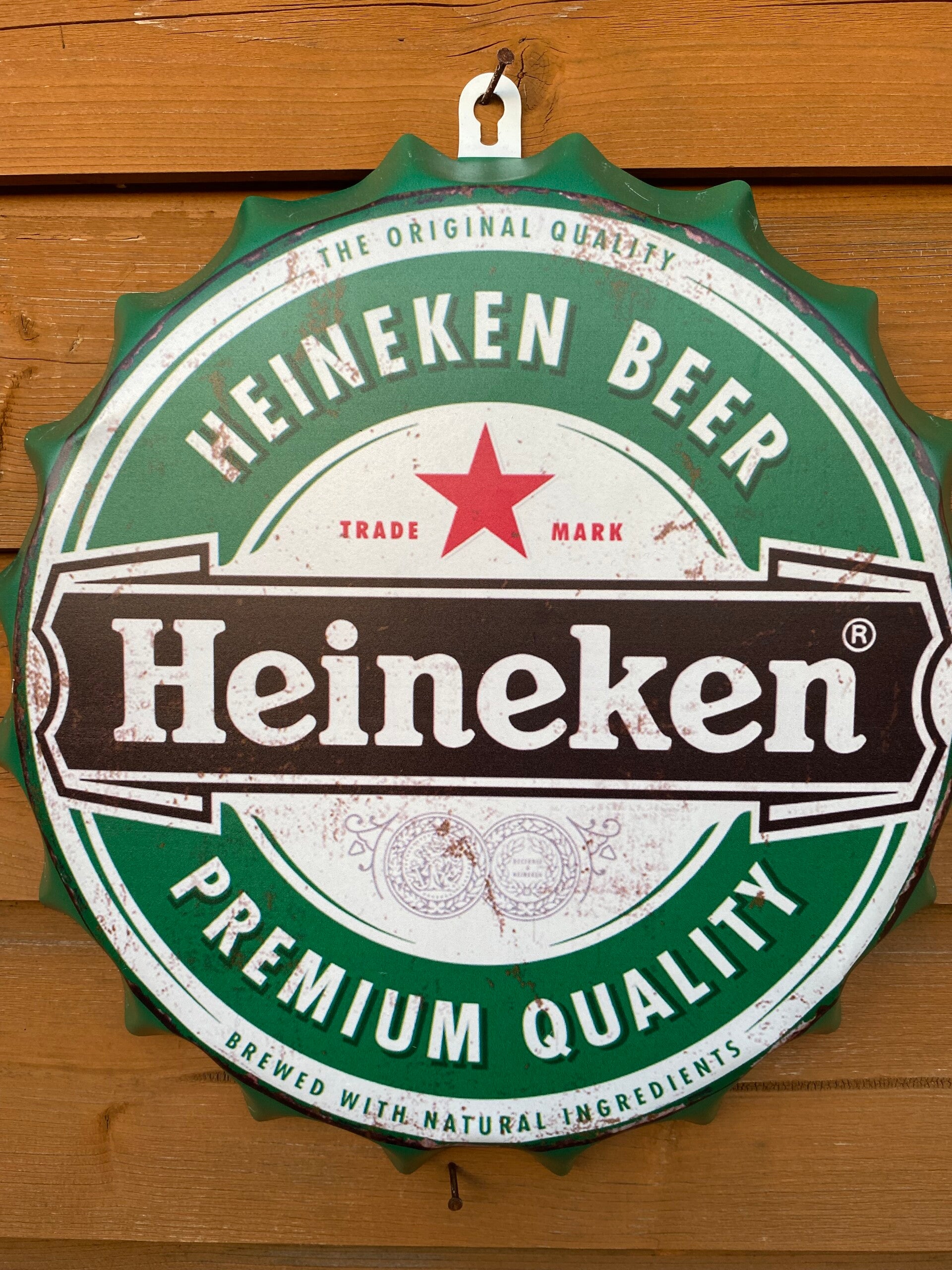 Heineken metal cap
