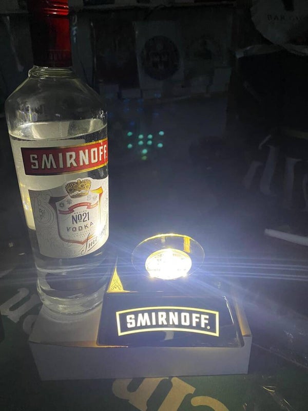 Smirnoff light bottle holder