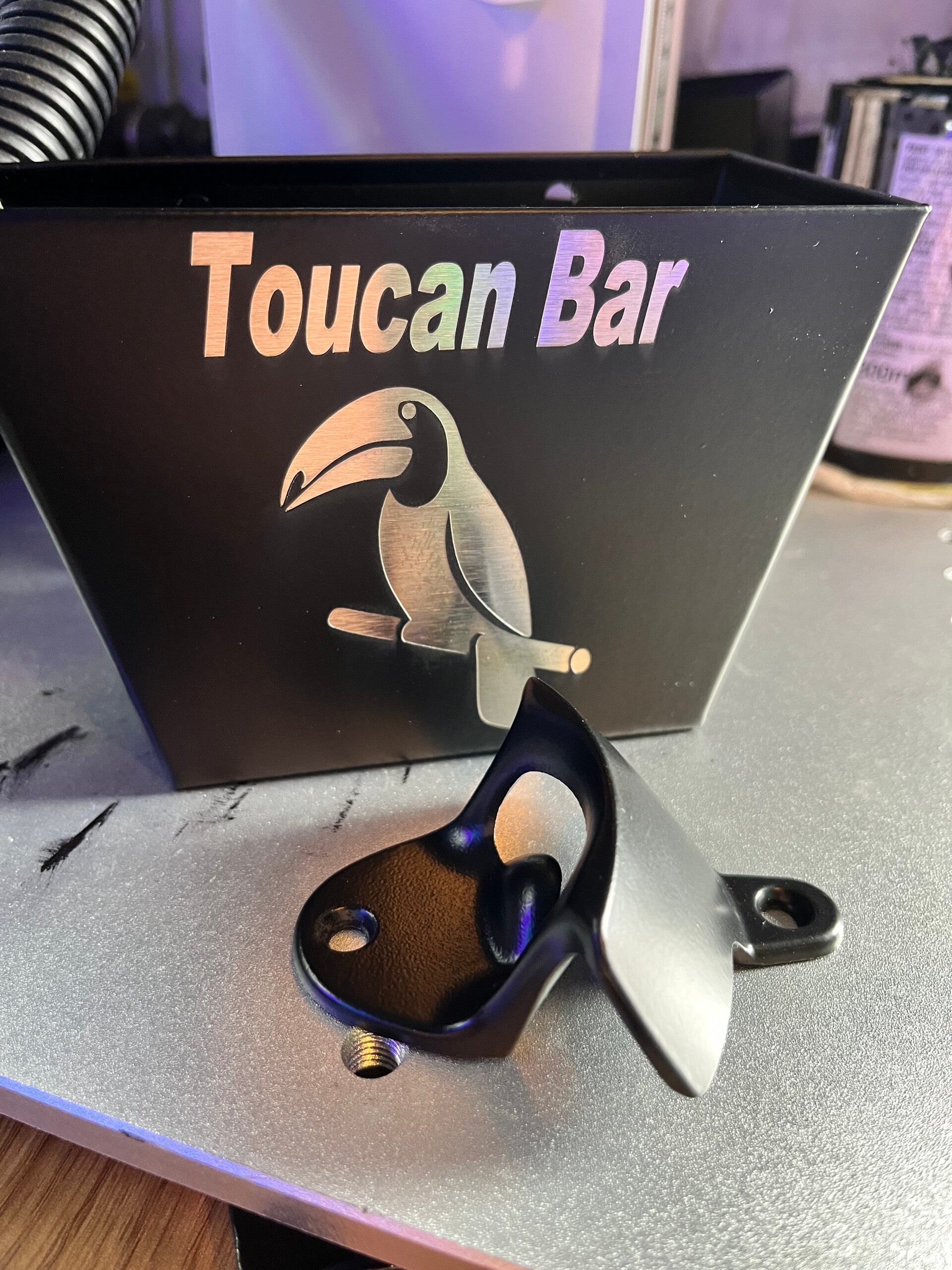 Bottle opener & catcher -engraved