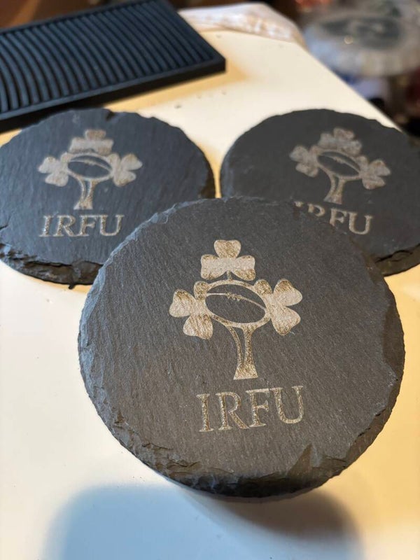 IRFU 6 pack slate coasters