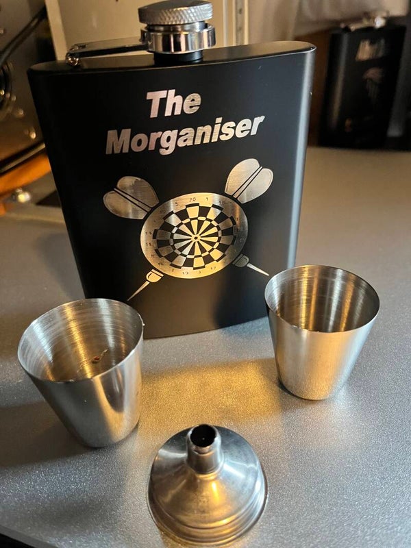 Whiskey hip flask customised & engraved