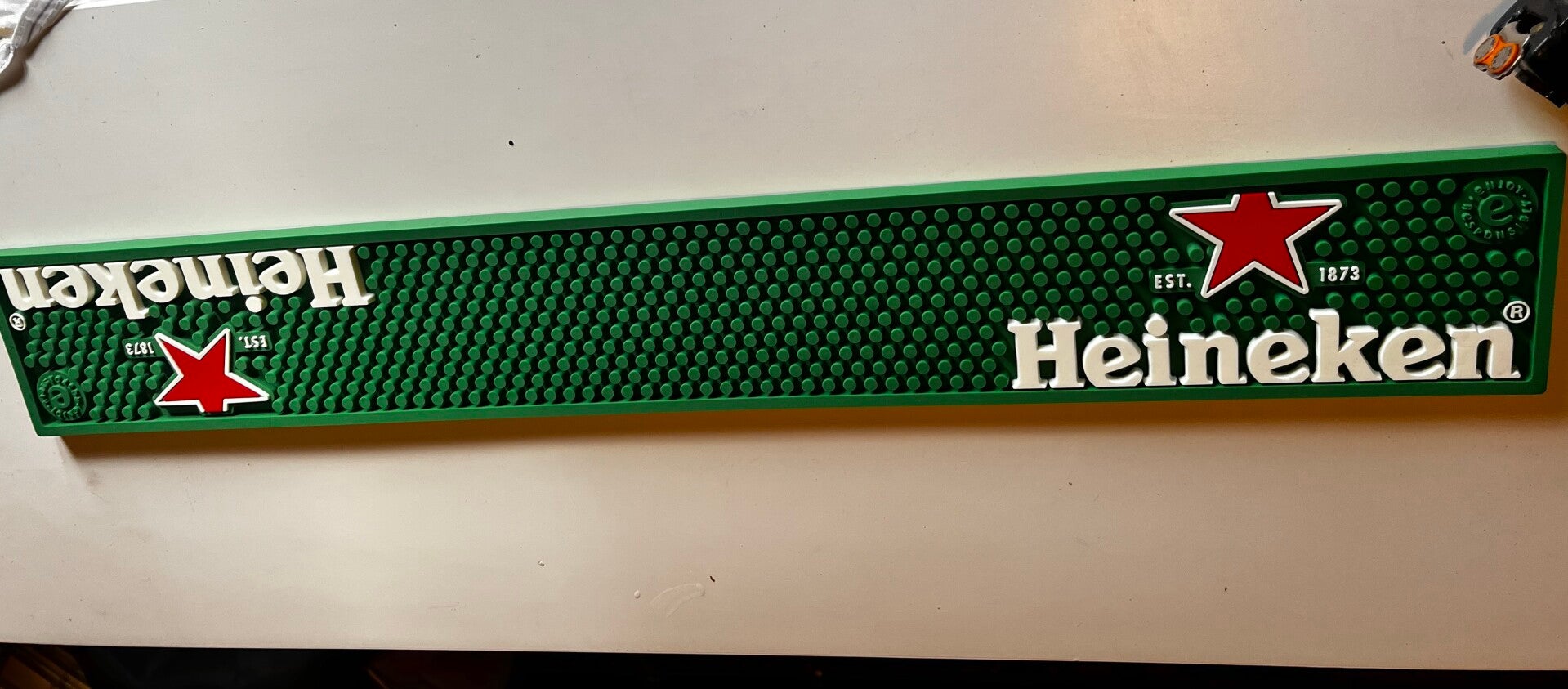 Heineken rubber bar runner