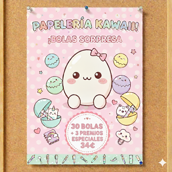 ¡Nuevas y listas para ti! ✨ 30 bolas mágicas más 3 premios especiales. Papelería kawaii Sanrio y Stitch