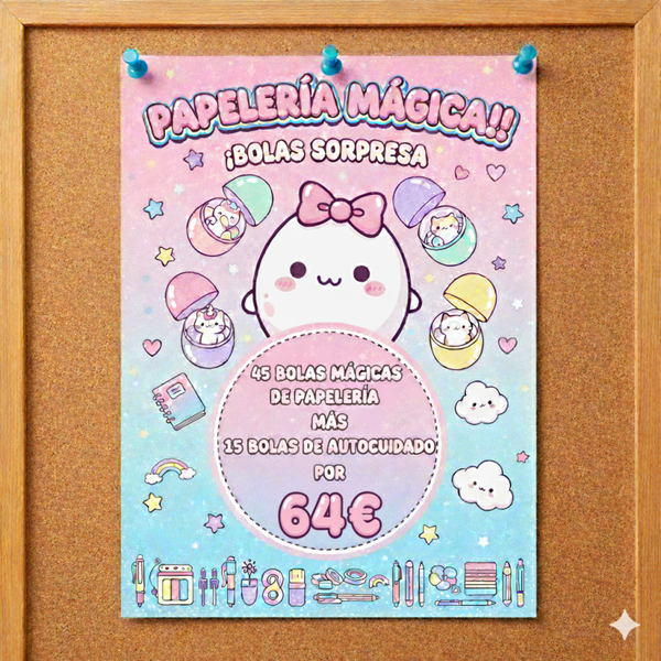 45 bolas de papelería + 15 de autocuidado