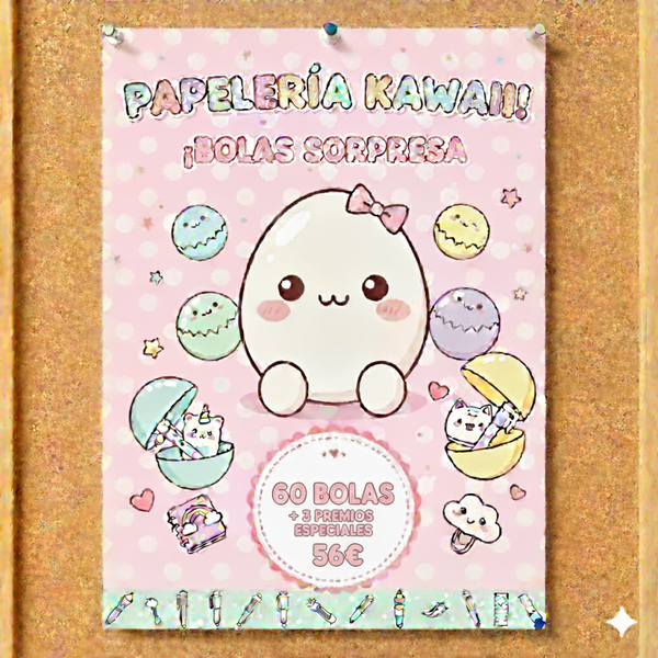 ¡Nuevas y listas para ti! ✨ 60 bolas mágicas más 3 premios especiales. Papelería kawaii Sanrio y Stitch
