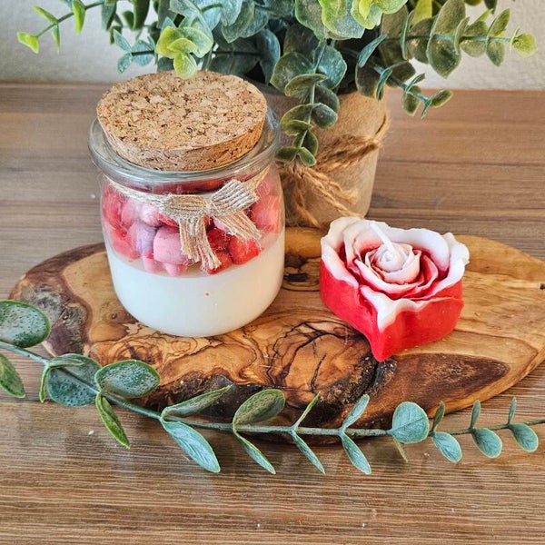 XOXO- Jar Of Hearts & Red Rose