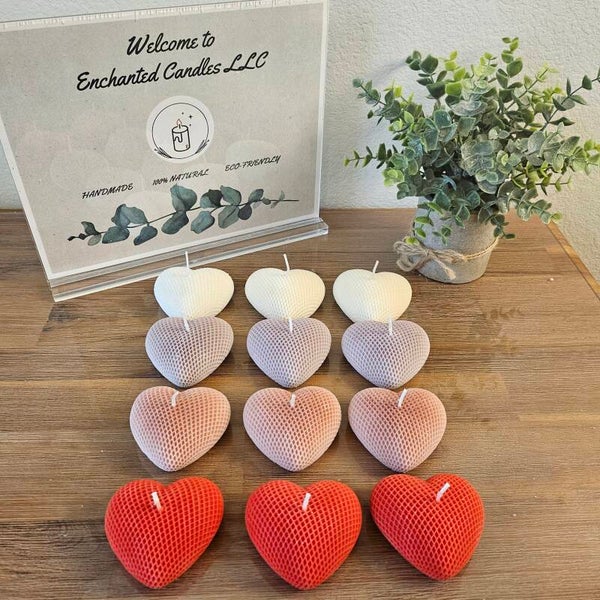 Personalized Candles - Cozy Hearts