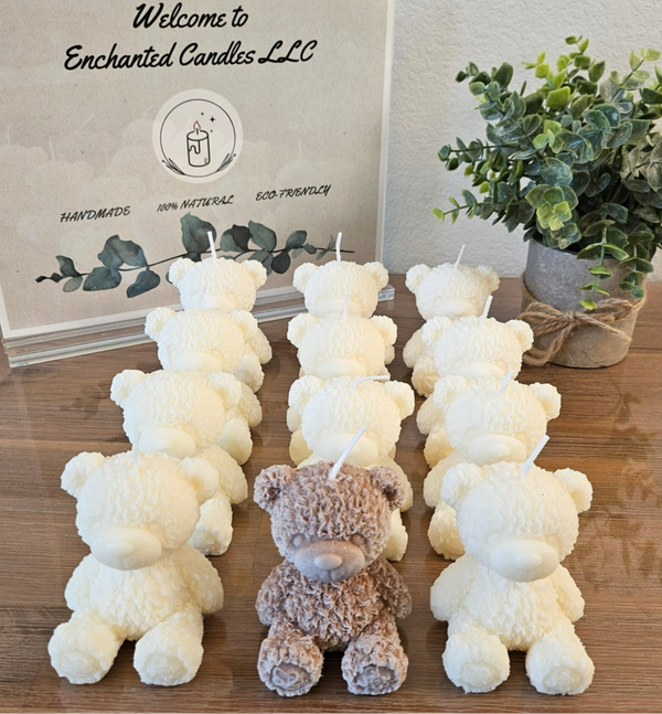 Personalized Candles - Fuzzy Bears