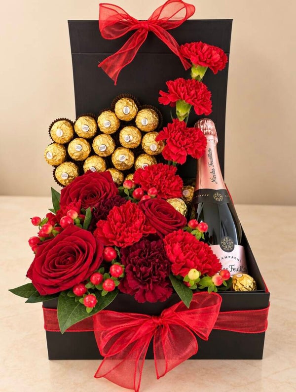 Éclat d’Amour – Coffret Floral & Gourmand