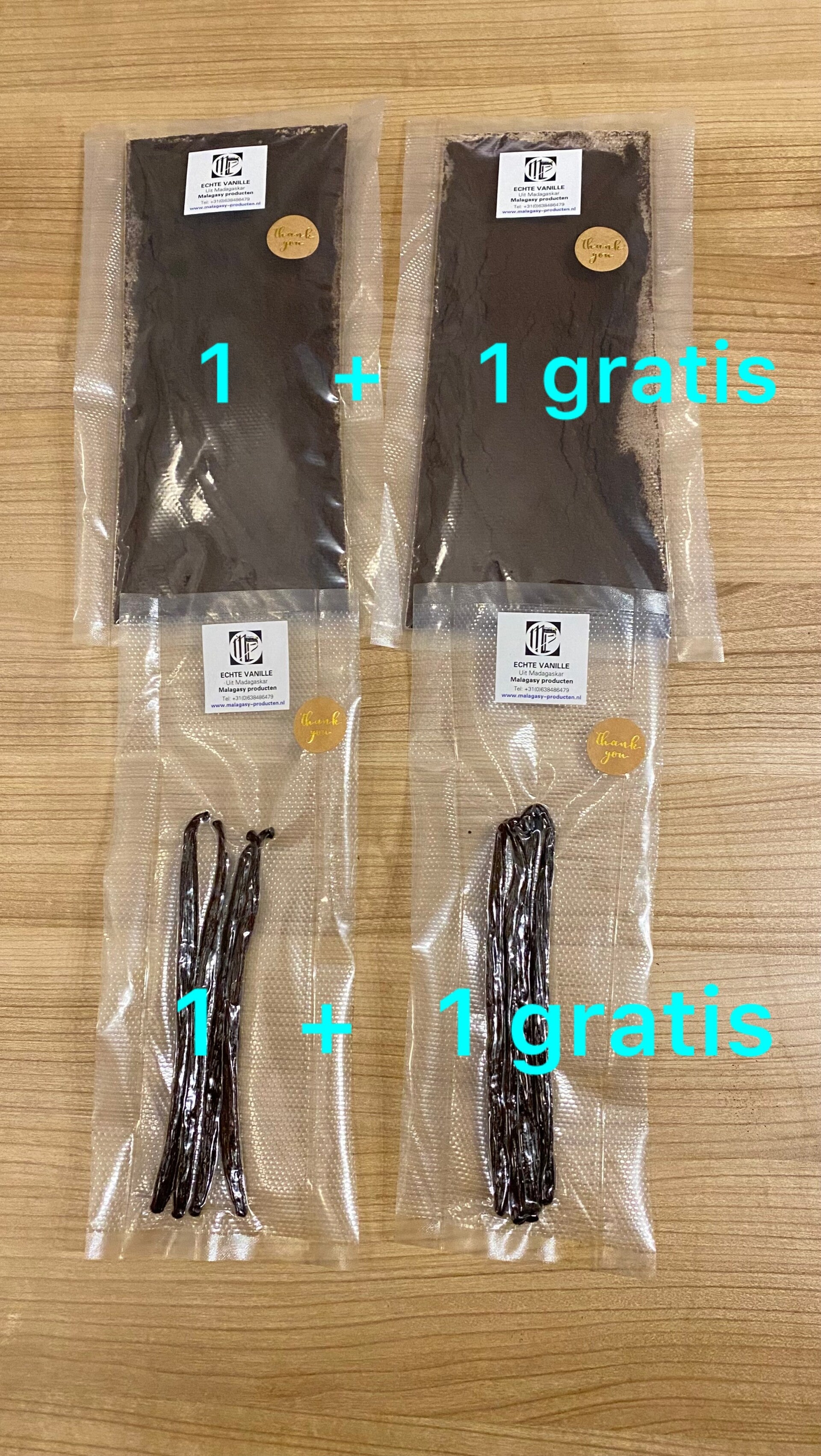 Madagaskar Vanillestokjes – Gourmet Kwaliteit 13–14 cm prijs per stokje(1+1gratis)