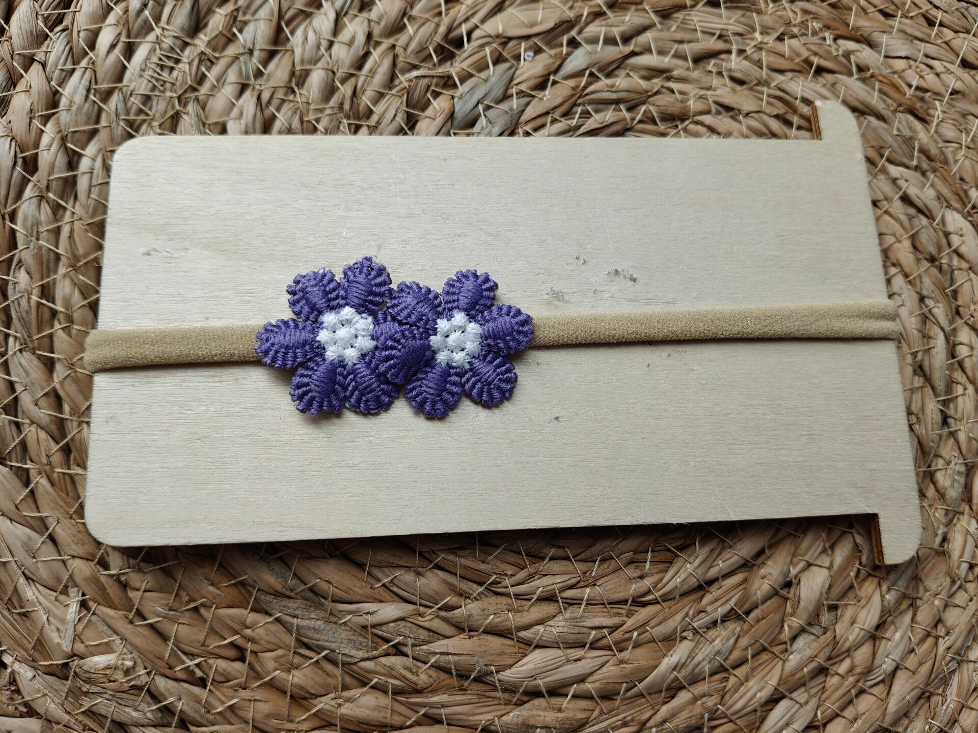 Baby Haarbandje Bloemetjes Paars