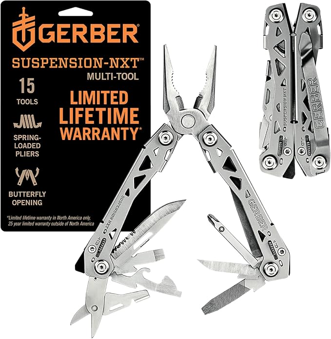 Gerber Suspension NXT 15-in-1 multi-tool for motorcycle repairs and adventure travel
