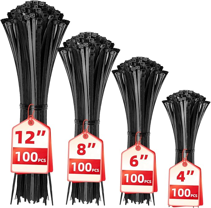 Heavy-duty nylon zip ties for emergency motorcycle repairs and adventure travel