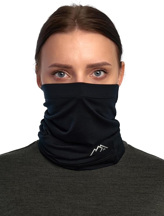 100% merino wool neck gaiter for motorcycle riding, hiking and adventure travel